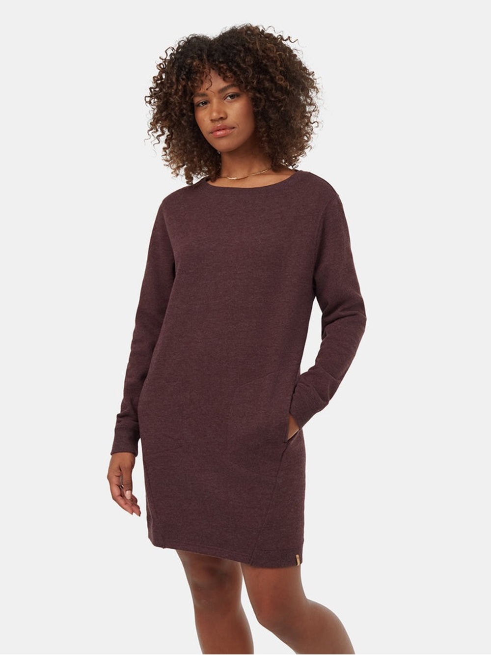Tentree Fleece Crew Dress Women's XS Mulberry Gorpcore Casual Outdoor Organic - Picture 10 of 14